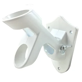 

BMBY-Outdoor Aluminum alloy wall flagpole bracket Mount 2 Positions- white