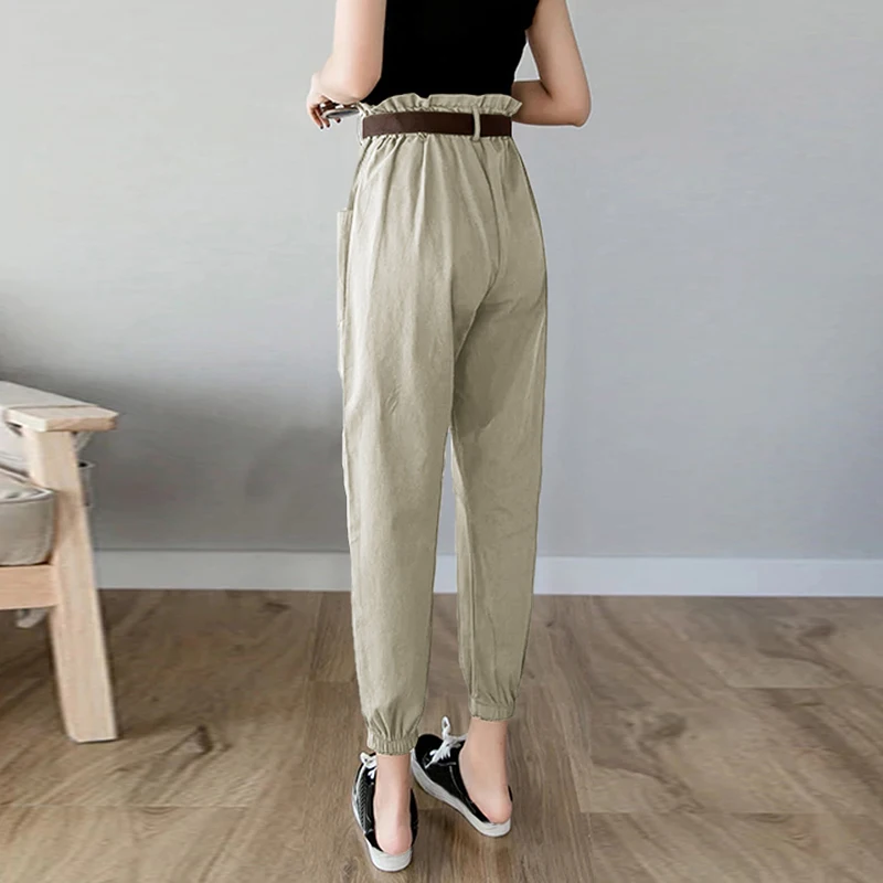 VONDA S-5XL, модные штаны, повседневные, эластичная талия, плиссированные, длина по щиколотку, брюки,, осень, лето, размера плюс, женские брюки