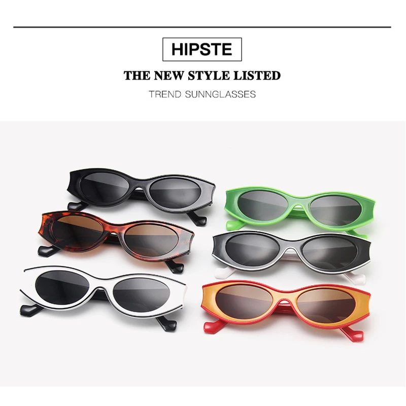 

New Sunglasses Modern Contrasting Color Sunglasses Women Personality Concave Frame Oval Sunglasses Men Sunglasses