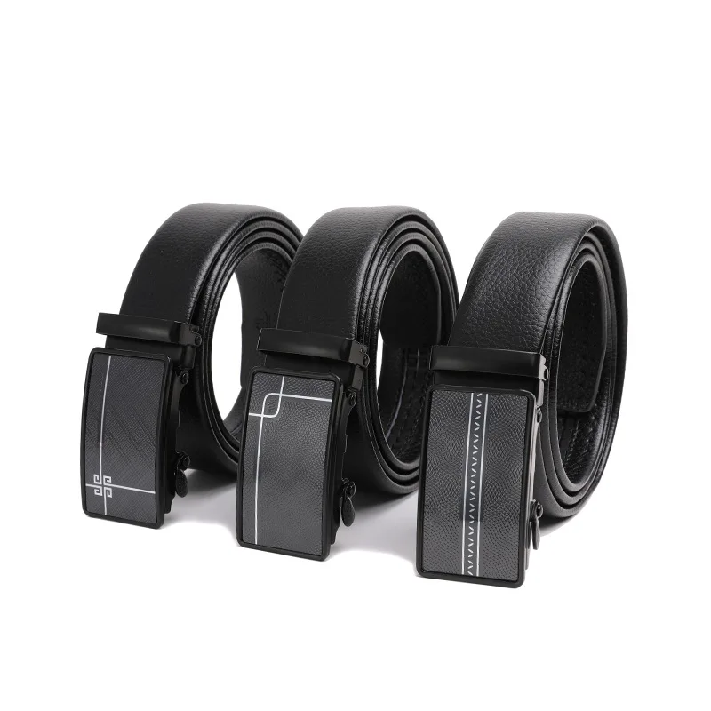 

New Arrival Cow Genuine Leather Men's Belt Cowhide Strap Male Automatic Buckle Belts Men Alloy Buckle Belts