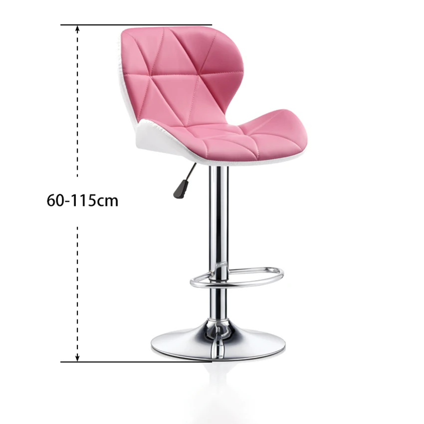Nordic Bar Chair Postmodern Bar Chairs warm Comfort Beauty Stool Rotating Household Modern Backrest High Table Stools