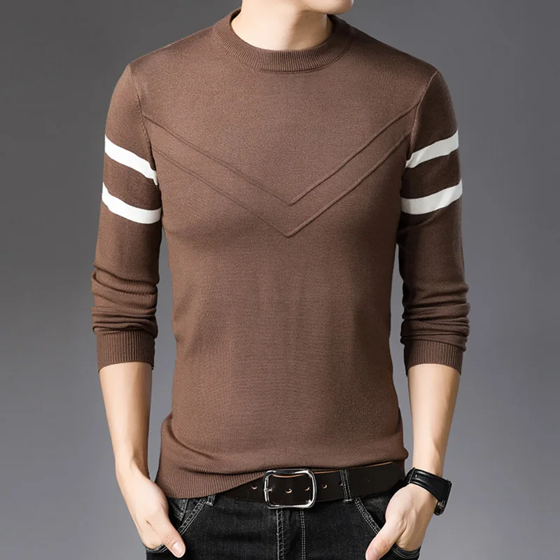 AIRGRACIAS 2019 Autumn Casual Sweater Men O-Neck Striped Slim Fit Knittwear Men Sweaters Pullovers Men Pull Homme M-4XL AIRGRACIAS 2019 Autumn Casual Sweater Men O-Neck Striped Slim Fit Knittwear Men Sweaters Pullovers Men Pull Homme M-4XL