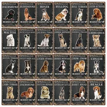 [Kelly66] Домашние животные собаки боксер бульдог Бигль Чау металлические знаки оловянный плакат домашний Декор Бар настенная живопись 20*30 см размер Dy102