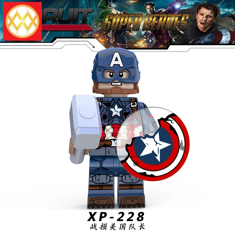 

Captain America Marvel Avengers Iron Man Spiderman Hawkeye Thor War Machine Ant Man Thanos Red Skull Drax the Destroyer Hulk Building Blocks Action Bricks Toys For Children