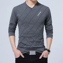 Модная мужская футболка Slim Fit Custom t Crease дизайн длинная стильная Роскошная футболка с v-образным вырезом для фитнеса футболка Homme