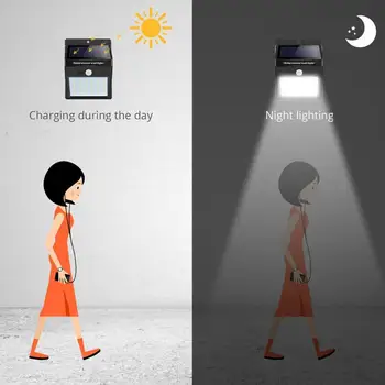 

Solar Light 3 Function Mode 8/20/30 LEDs PIR Motion Sensor IP65 Path Lamp Outdoor Lighting Street Lamp Triangular Wall Lamp
