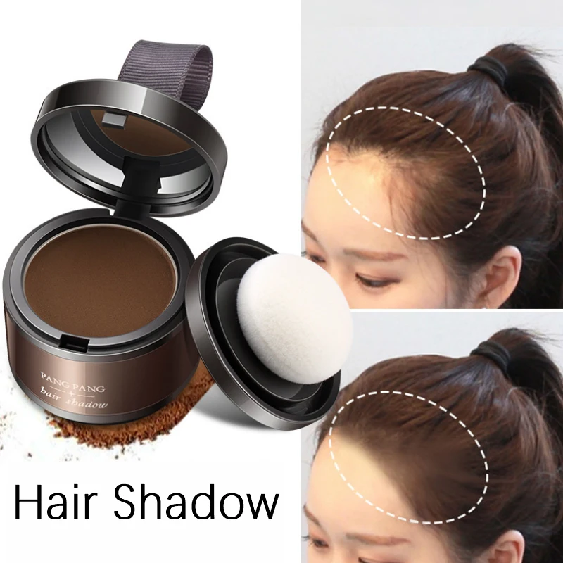 1 шт волшебная пушистая тонкая пудра для волос Pang Hair Line Shadow Makeup, консилер для волос, покрытие для корней волос, унисекс, мгновенное покрытие серого цвета