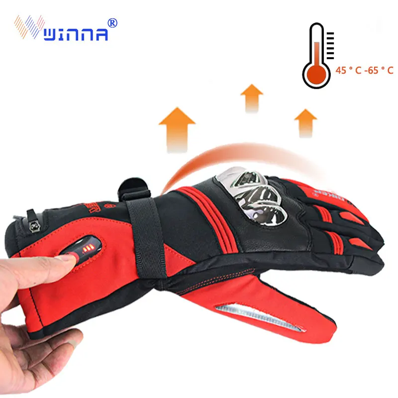 

Electric Heating Gloves with 2200mAh Battery Thermal Heated Gloves for Men Women Motorcycle Riding Biking Ski Waterproof Gloves
