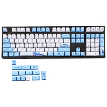 

122 Keys Whale OEM height PBT Keycaps For MX Switches Full Set Mechanical Keyboard Keycaps Dye-Sublimation Whale Keycap