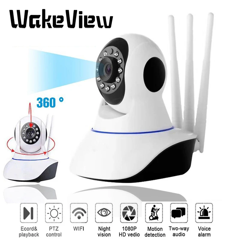 WakeView 1080P IP Camera Wireless Home Security Camera Surveillance Camera WiFi IR CUT Night Vision CCTV Camera 2MP Baby Monitor