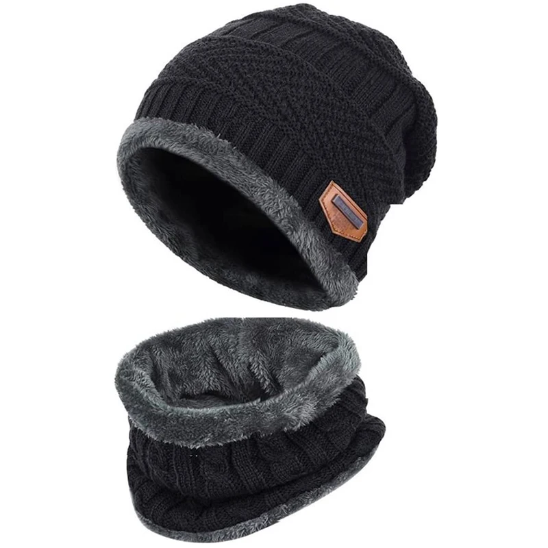 Chapeau écharpe gants ensemble unisexe hiver