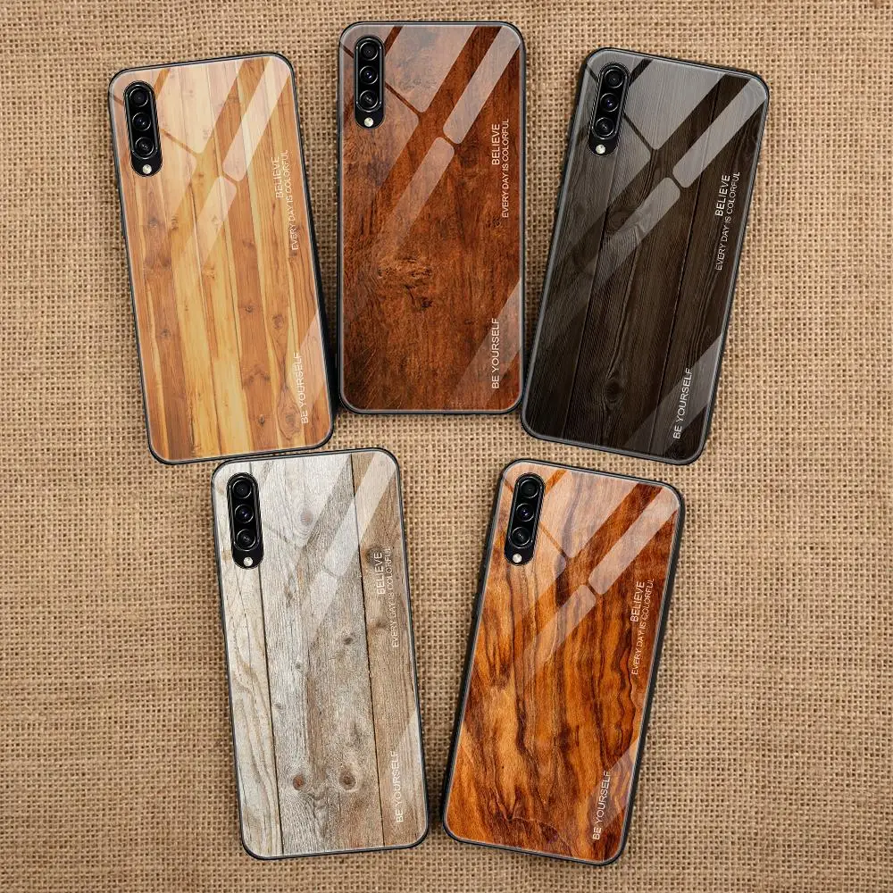 

Luxury Phone Case For Samsung Galaxy A10 A20 A30 s A40 A50S Wood Back Cover TPU Bumper Case For Samsung Galaxy A50 Hard PC Coque