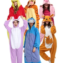 Kangaroo Donkey Rabbit Bear Tiger Pig Cartoon Costumes Adult Onesies Pajamas Women's Home Wear