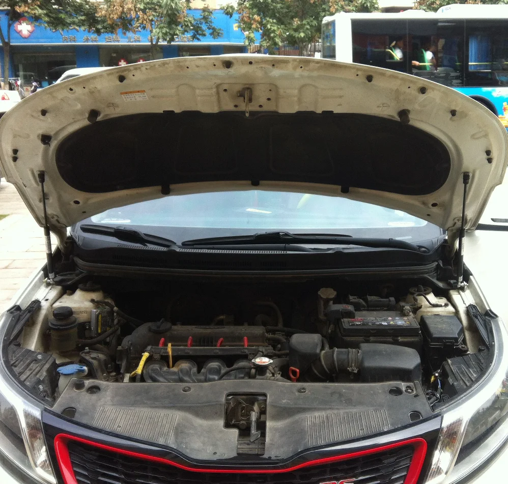 Карбоновое волокно для KIA k2 RIO 2011- автомобильный Стайлинг передний капот газовые Распорки подъем поддержка демпфер газовые пружины бар шок