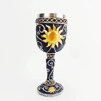 

Goblet sun and moon wine cup personality stainless steel coffee mug