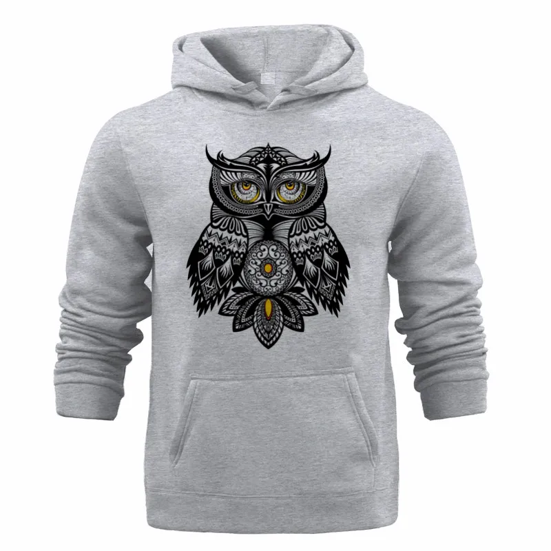 

men's sweater hooded hoodie owl cool street fleece pullover long sleeve autumn all-match tops sweatshirts casual hoodie