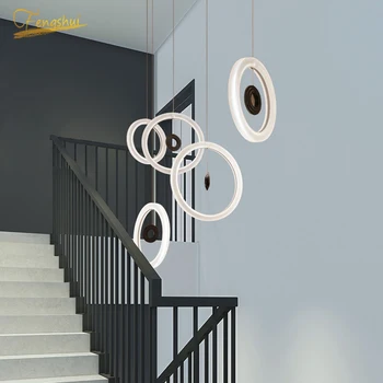 

Modern Acrylic LED Pendant Lights Nordic Minimalist Living Room Bedroom Bedside Pendant Lamp Hotel Indoor lighting Hanging Lamp