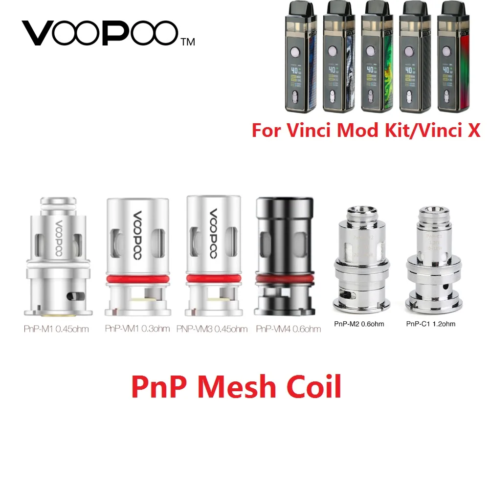 Катушка VOOPOO PnP для вейпа VINCI Mod Pod Kit / Vinci X с сетчатой катушкой 0 3 Ом электронной