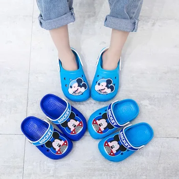 

Summer Children's Slippers Toddler Kid Boys Girls Cute Beach Sandals Slippers Flip Shoes Infant Mickey Minnie Flat Heels Shoes