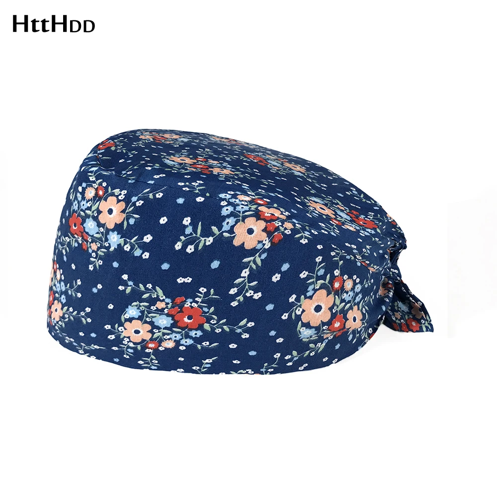 

wholesale Adjustable unisex work Scrub hat Pet work Scrubs caps Dust hats Breathable Sweat towel Beautician scrubs top caps