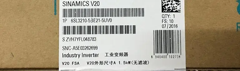 6SL3210-5BE27-5UV0 новое и оригинальное