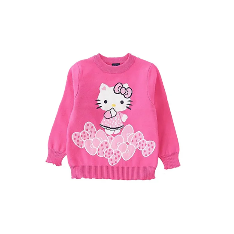 Детский свитер красный милый пуловер для маленьких девочек свитеры новая