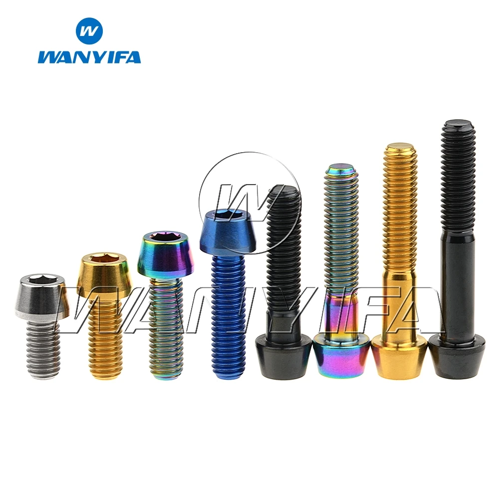 Титановые болты Wanyifa M8 x 15 20 25 30 мм шестигранный ключ коническая головка винт для