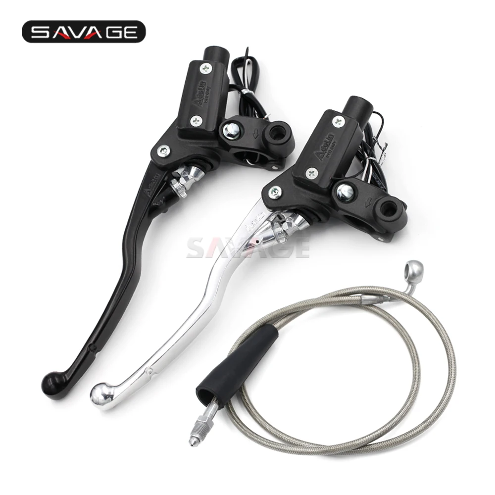 Universal Left Hydraulic Master Cylinder Clutch Lever Oil Hose Pipe For YAMAHA HONDA SUZUKI KAWASAKI Motorcycle Diameter 11mm