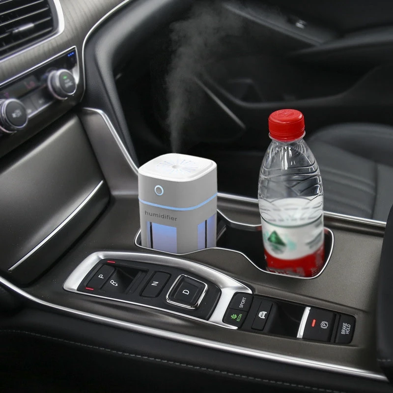 Mini Fluorescence Humidifier Essential Oil Diffuser 240Ml Aroma Lamp LED Night Light USB Ultrasonic Fogger Car Air Freshener