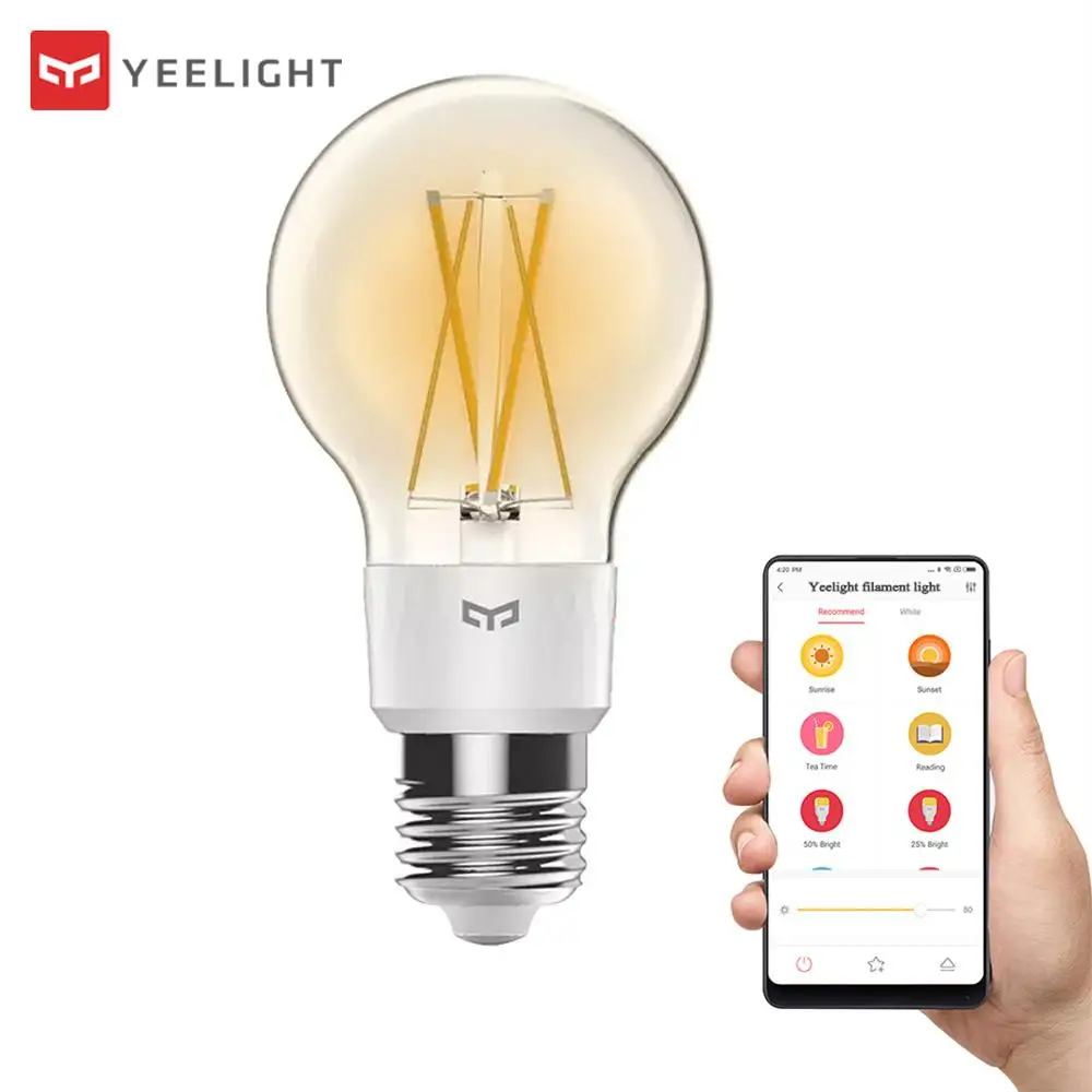Новейшая умная лампа накаливания Yee light E27 220 В лампы для Apple Homekit | Электроника