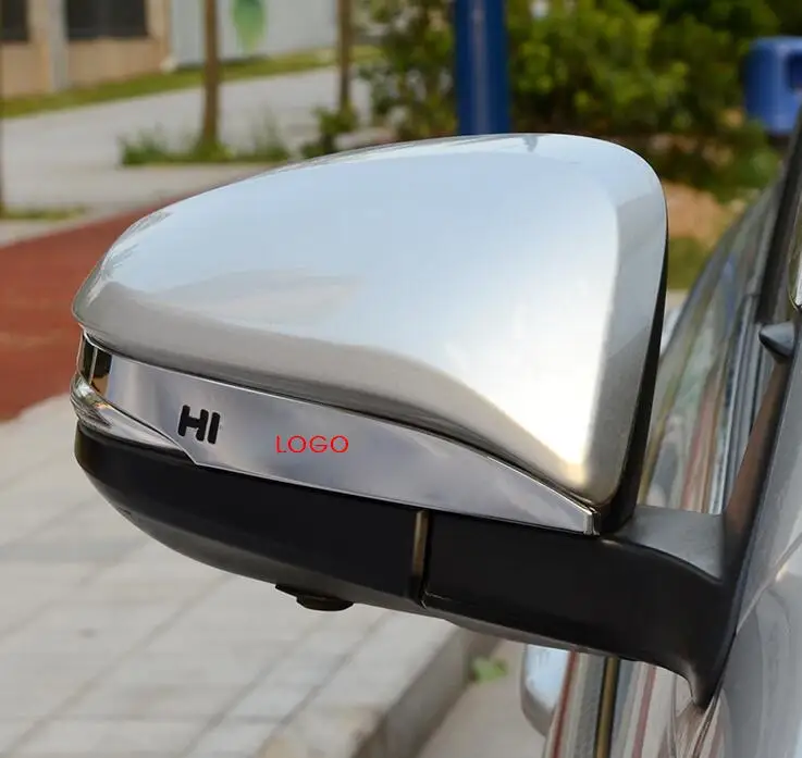 Подходит для Toyota Highlander- двери из нержавеющей стали боковое крыло зеркало заднего вида отделка молдингом полосы стиль - Цвет: black