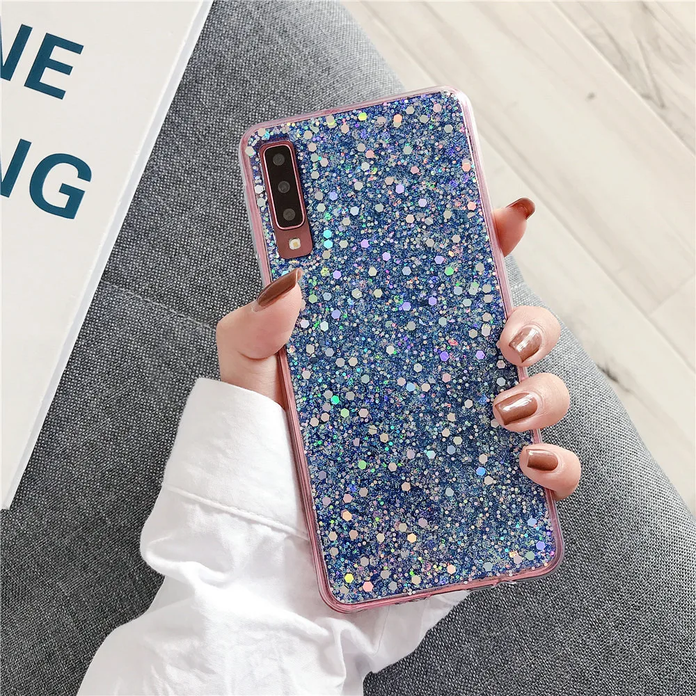 Блестящий силиконовый чехол для телефона huawei P20 Pro P30 Lite mate 10 20 X P10 Plus P Smart 30 блестки Чехлы Fundas Hoesje - Цвет: BU