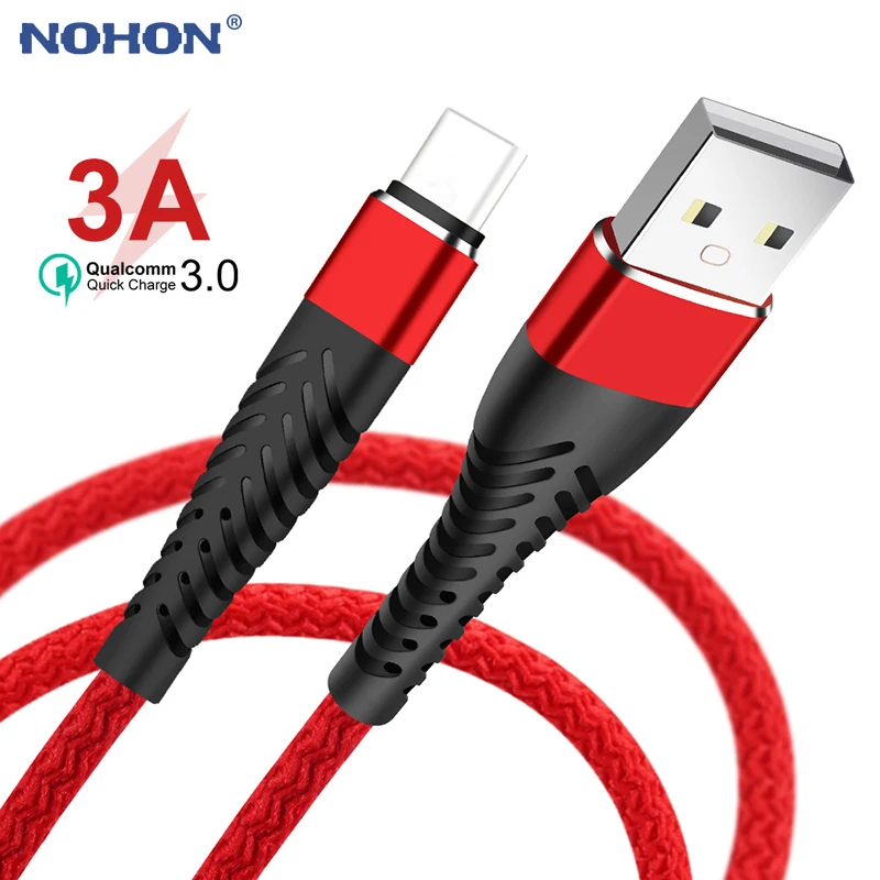 

1m 2m 3m USB Type C Cable For Samsung S10 S9 Huawei P30 Pro Xiaomi Mi 8 9 Redmi K20 Note 7 Fast Charging USB Type-C Charge Cord