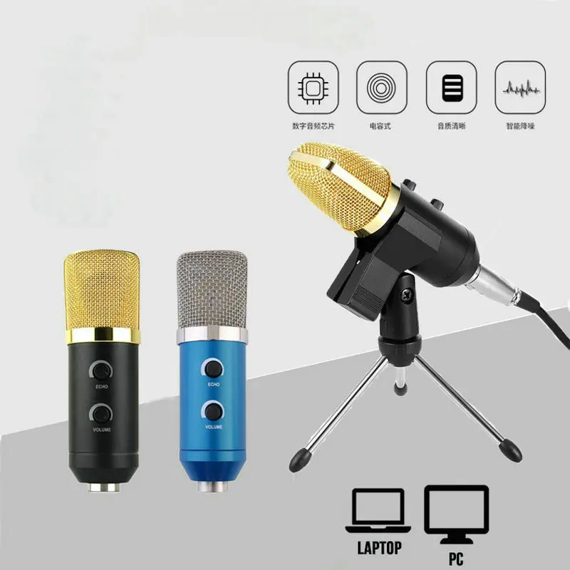 Конденсаторный USB-микрофон для компьютера отлично подходит игр подкастов прямых