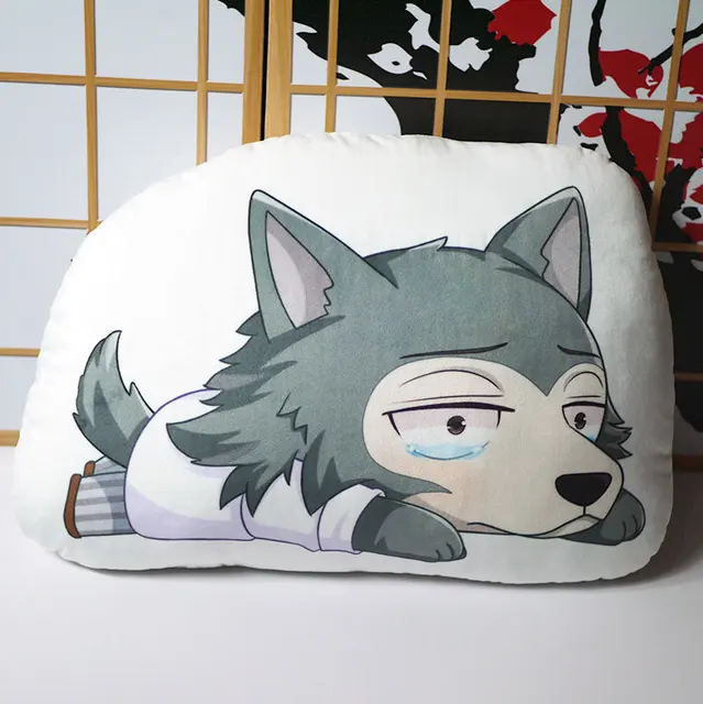 Anime BEASTARS Legoshi Legosi Haru Louis Figure Pillow Cosplay Toy Stuffed Plush Doll Double Sided Case for Gift 40CM