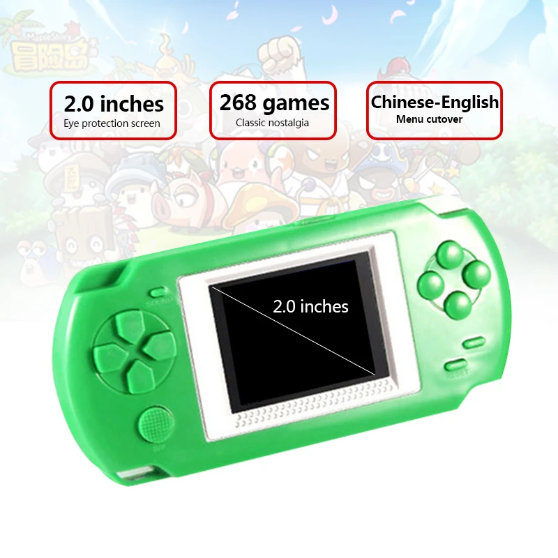 268 IN 1 Game console With 268 Different Games 2 Inch Screen Color Screen Original Game Console Game Player