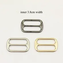 

5pcs 38mm High Quality Metal Slider Buckles DIY Bags Strap Bar Adjust Buckle Dog Collar Belt Sewing Hardware Accessories