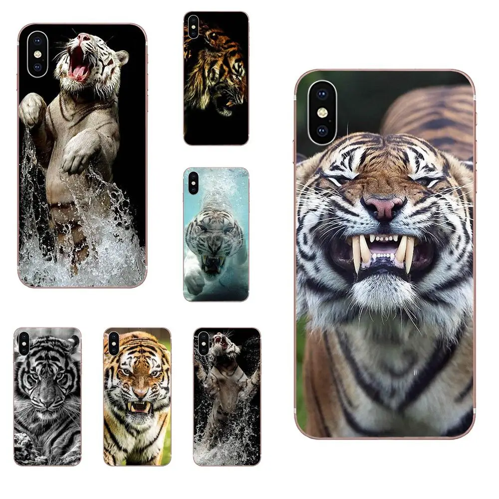 

Soft TPU Mobile Cases Covers Angry Tiger For Huawei Honor Nova Note 5 5I 8A 8X 10 Pro 9X For Moto G G2 G3 G4 G5 G6 G7 Plus