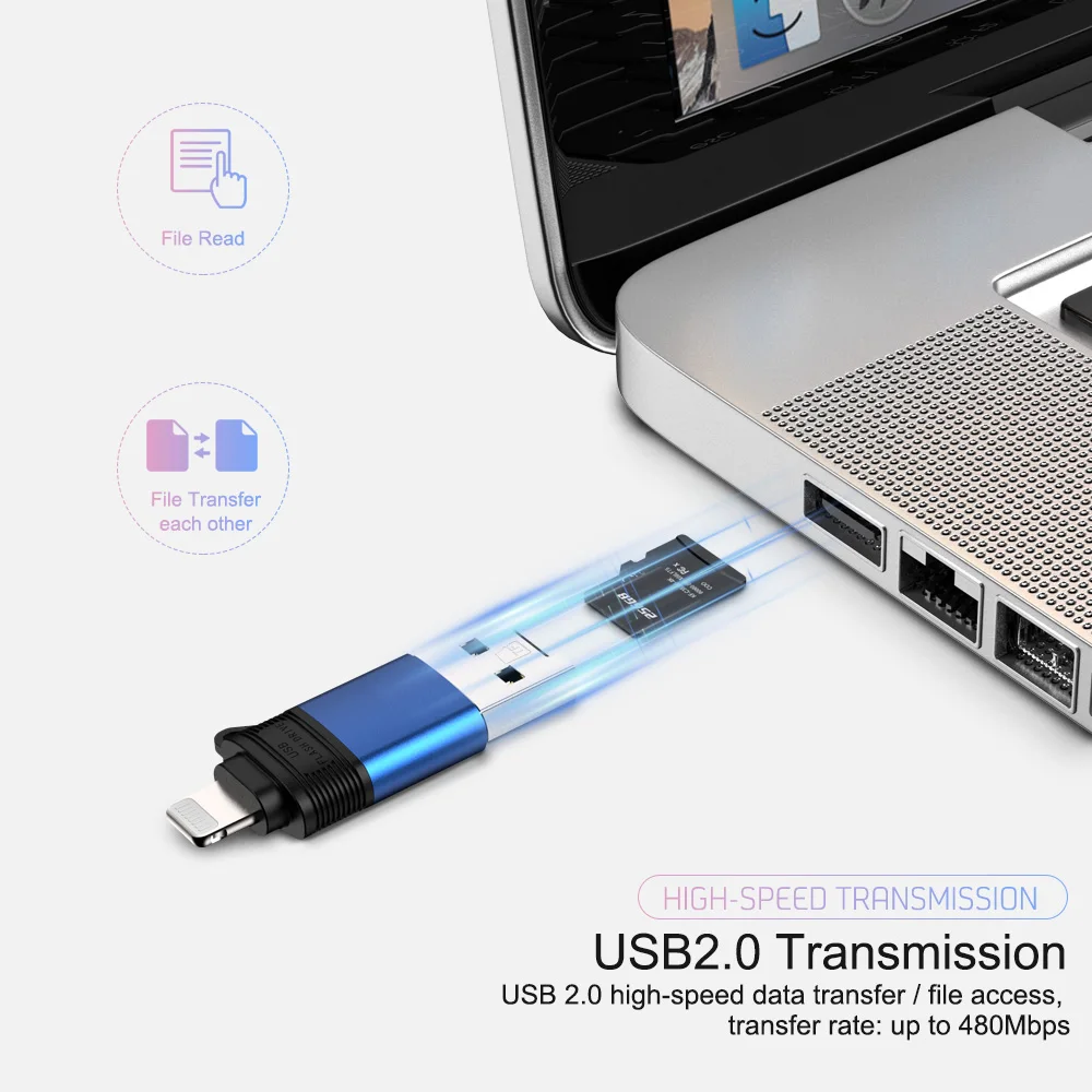 3в1 OTG адаптер для iPhone 11 Pro XS max X 8 7 6 6s Plus lightning на USB SD кардридер камера u диск