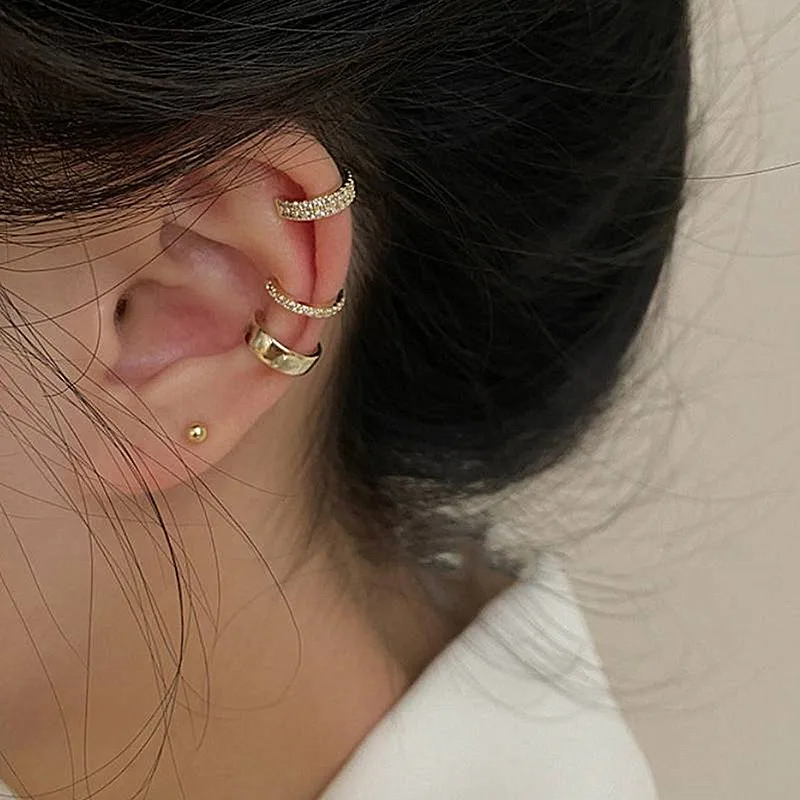 Fashion Zircon Cute Clip Earrings Female Buckle EarCuff No Piercings Fake Cartilage Ear ear clip earrings clip earrings ear clip ear accessories