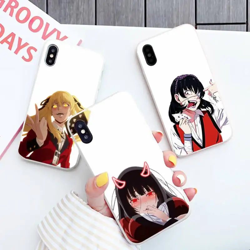 Чехол для телефона с японским аниме Kakegurui Jabami Yumeko конфетных цветов iPhone 6 7 8 11 12 s mini