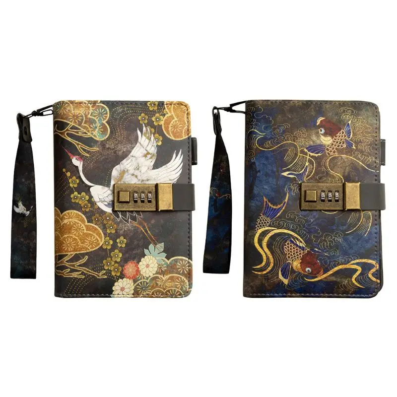 

A6 Password Notebook with Combination Lock 80 Sheets Diary Journal Notepad Gift WXTA