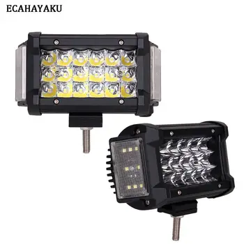 

ECAHAYAKU 2PCS Dual Side Shooter Light 5" LED Work Light Bar White Waterproof for Offroad SUV Trucks Harley Jeep Hummer ATV Boat