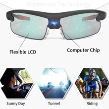 Солнцезащитные очки умные очки с УФ-защитой ЖК объектив Водонепроницаемая технология авто изменение цвета интеллектуальные солнцезащитные очки гибкие складные