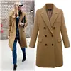 Осенне-зимние модели в Европе и США, Женская ветровка большого размера, длинное шерстяное пальто, шерстяное пальто ► Фото 2/6