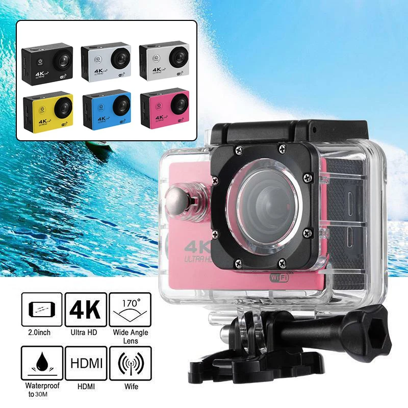 4K Экшн-камера F60R Ultra HD 4 K/30fps 2,4G WiFi 2," 170D go Camel pro 30m Подводная Водонепроницаемая Спортивная камера DV