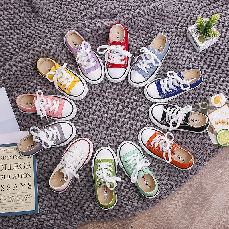 

Children's shoes 2022 Summer New Girl's candy color sneakers Boy's canvas shoes baby casual shoes Student Non-slip sneakers