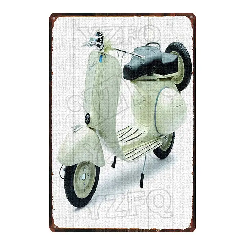 Vespa классический скутер мотоцикл оловянный гаражный знак металлические тарелки настенный паб домашний арт мотор декор железный плакат DU-5874A - Цвет: DU-5889