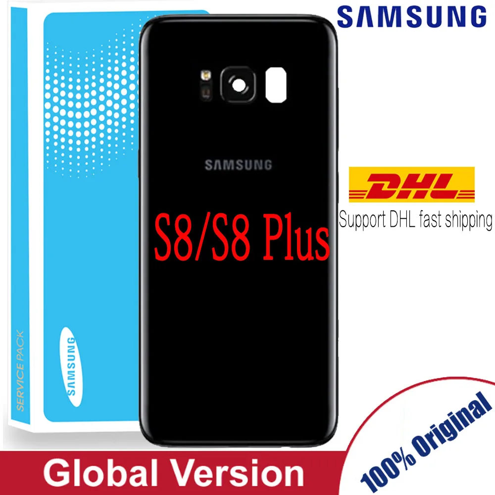 Оригинальное заднее стекло для SAMSUNG Galaxy S8 Plus + чехол аккумулятора с клеем объектив