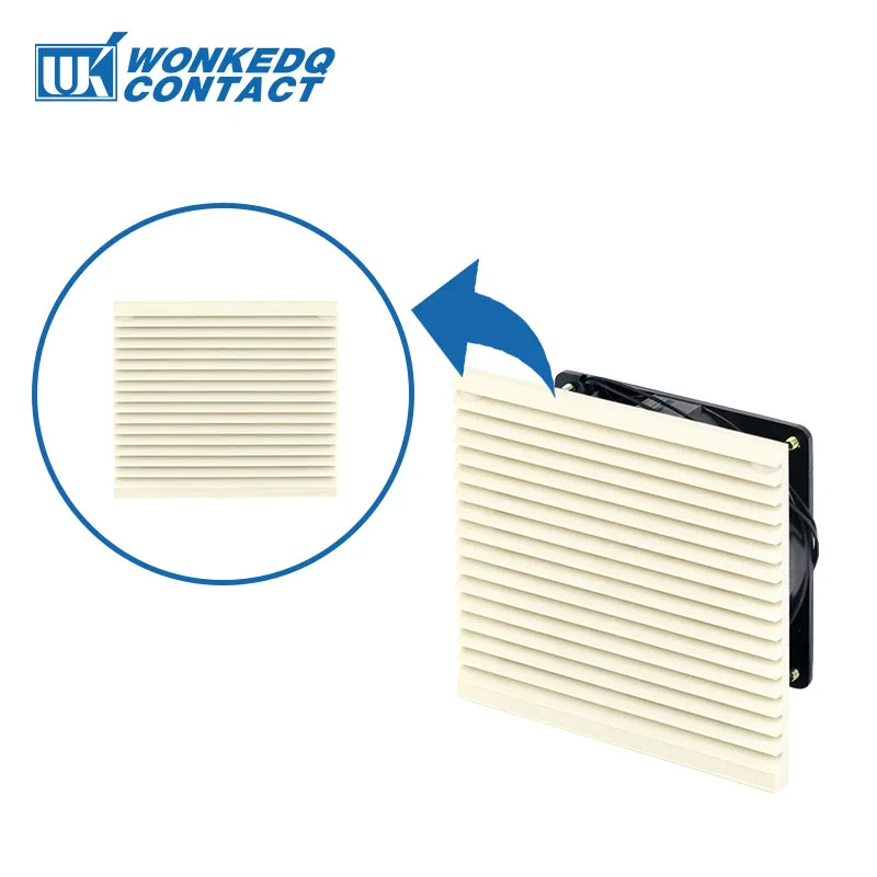 Cabinet Ventilation Filter Set Shutters Cooling Fan Grille Louvers Blower Exhaust Filter Panel 120mm 230V Without Fan